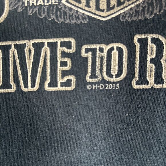 Harley Davidson Men XL Long‎ Sleeve Shirt 2015 Live To Ride Blue Cocoa Beach - Picture 4 of 15